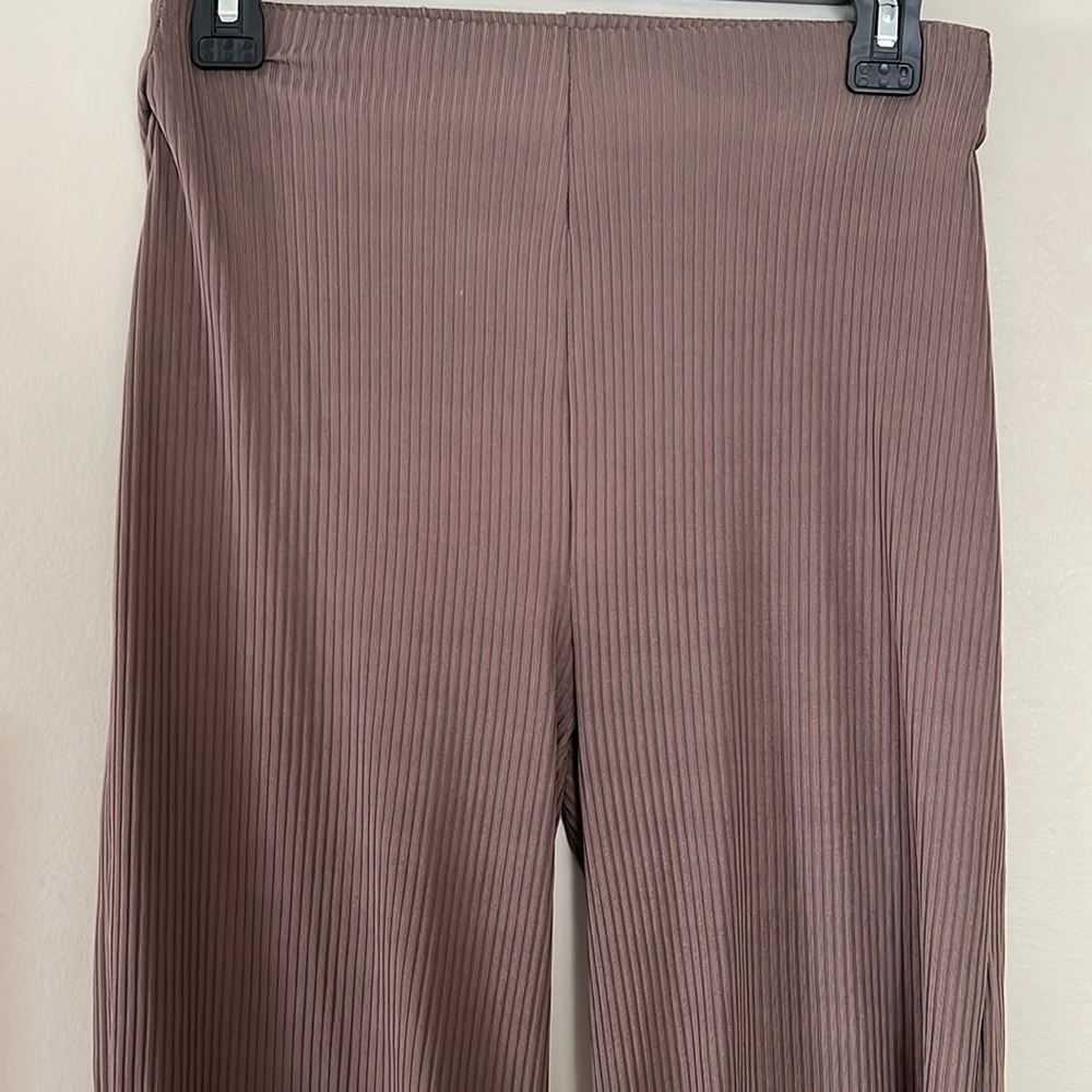 Zara Ribbed wide leg pants!